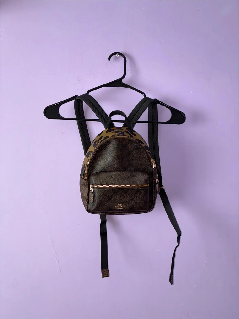 Vintage Coach y2k Cheetah Print Mini Backpack
